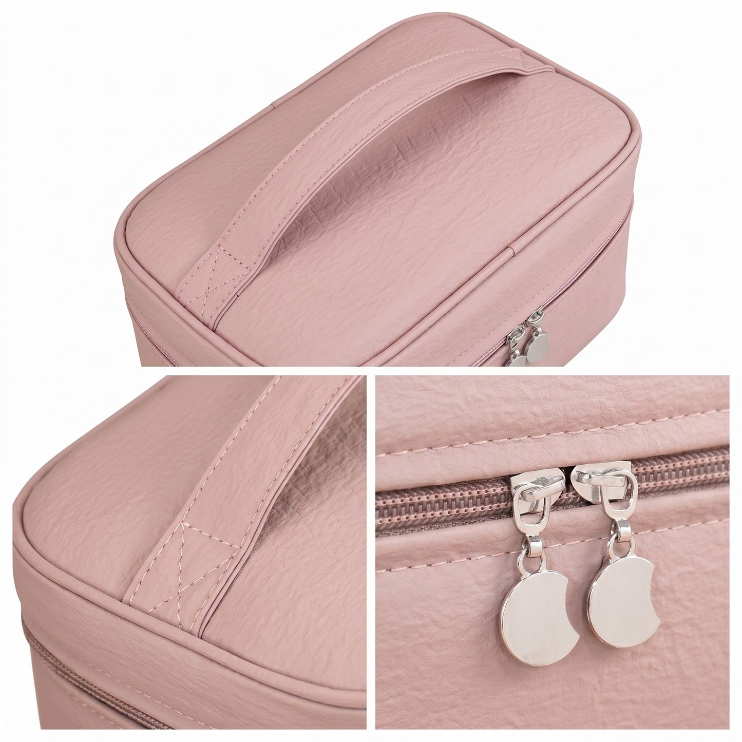 Travel Makeup Organizer Case with Removable Cosmetic Pouch Waterproof Storage Bag Set