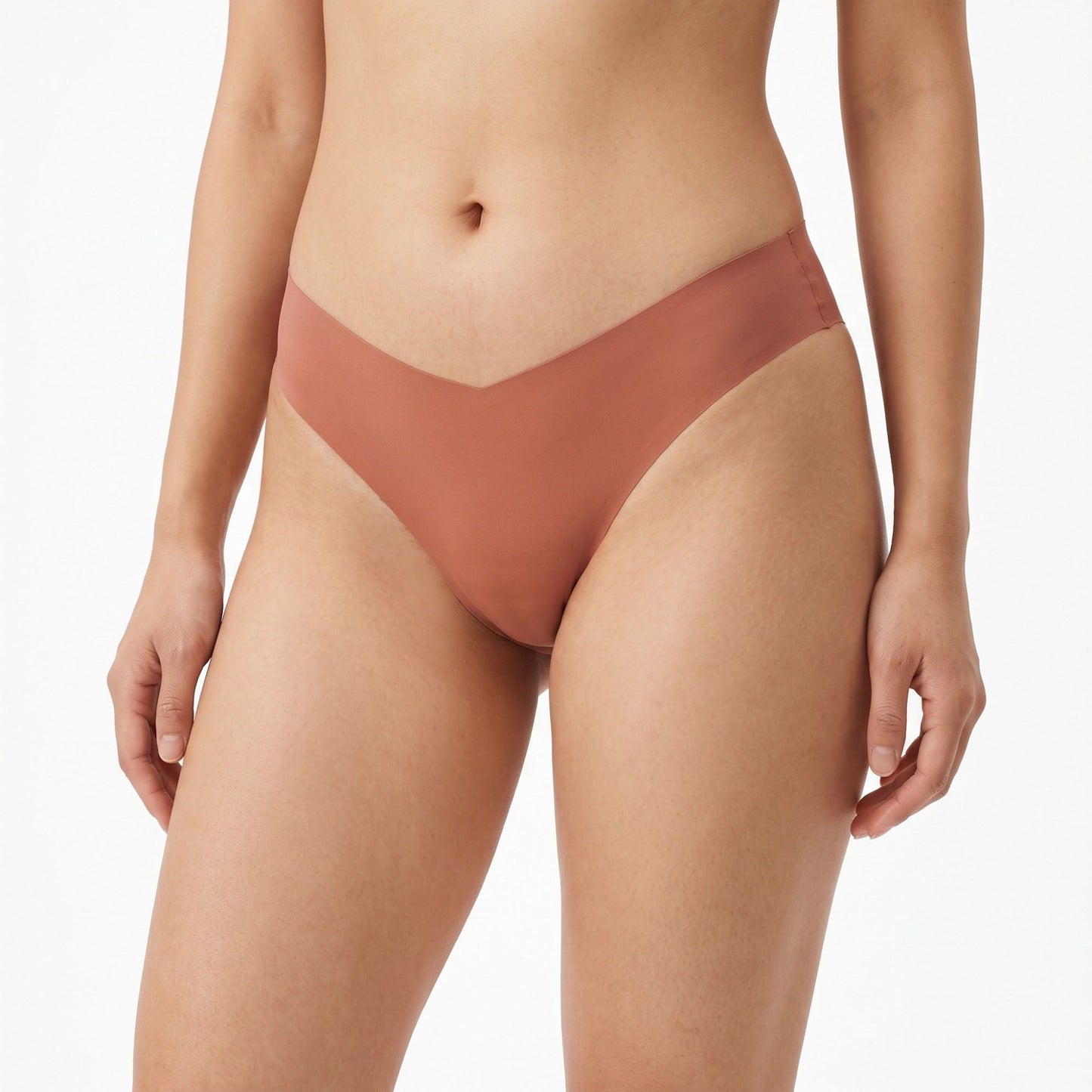 2 Pack Seamless Hipster and Thong Underwear Set