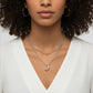 Layered Necklace Set with Minimalist Bead Charm and Sculpted Crescent Moon Pendant for a Delicate Refined Everyday Statement
