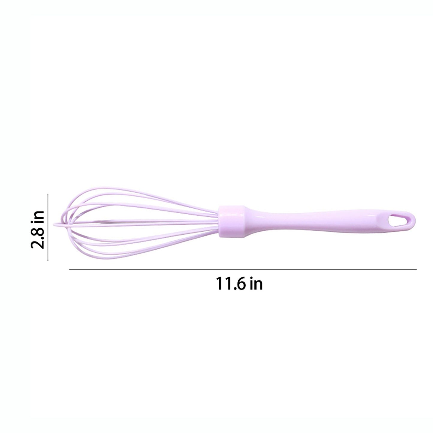 3-Piece Mini Silicone Whisk Set for Baking, Mixing and Kitchen Prep