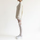 Sheer Over-the-Knee Tights with Satin Ribbon Bow and Scalloped Edge Design