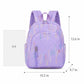 Quilted Backpack with Embroidered Pattern and Multiple Pockets