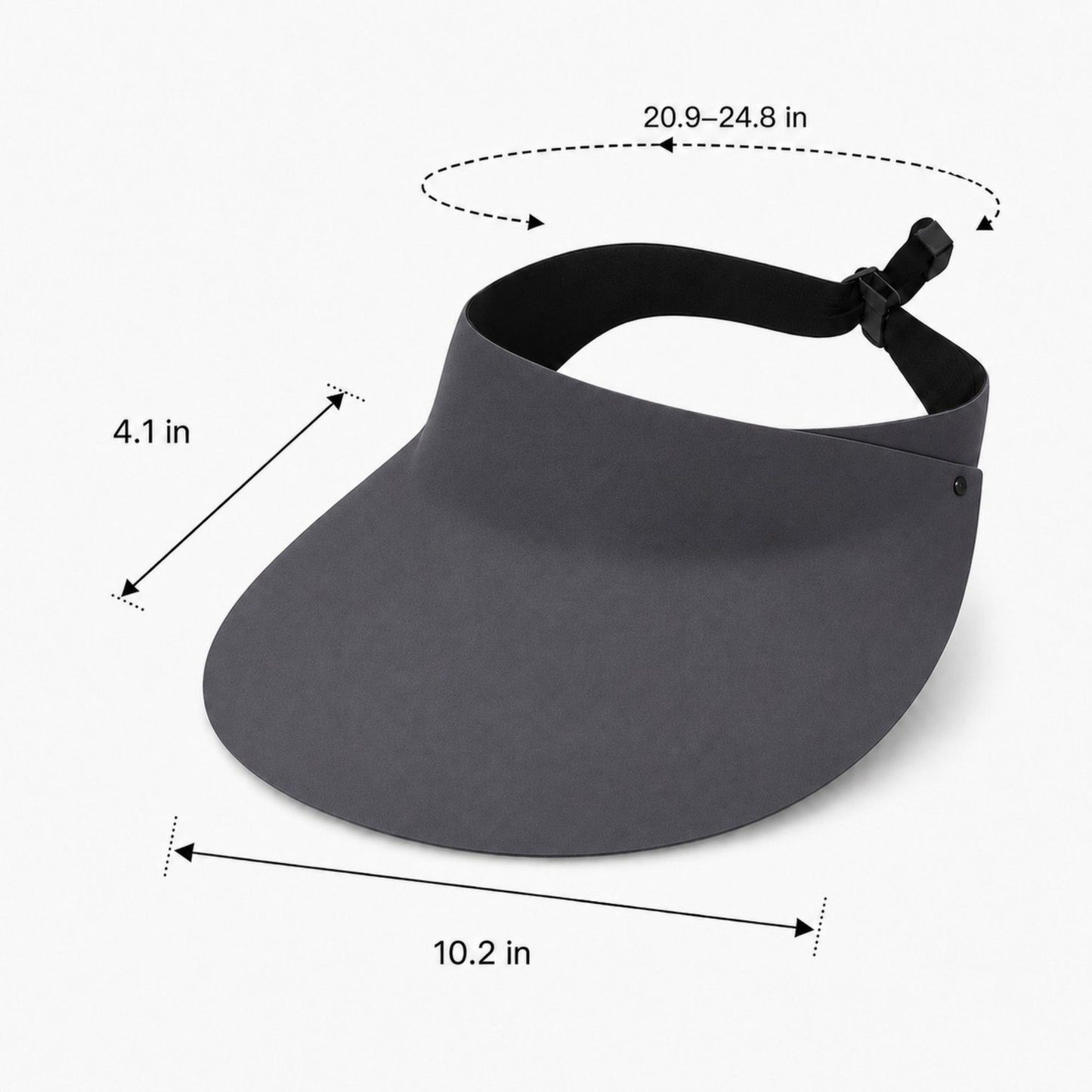 Foldable Packable Wide Brim Sun Visor Hat with Roll Up Travel Design
