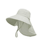 Women Ponytail Sun Hat Wide Brim Sun Hat with Flap Packable Adjustable Summer Beach Hat
