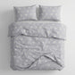 3-Piece Cotton Bedding Set with Duvet Cover and Pillowcases Soft Washed Fabric Minimal Floral Bow Print