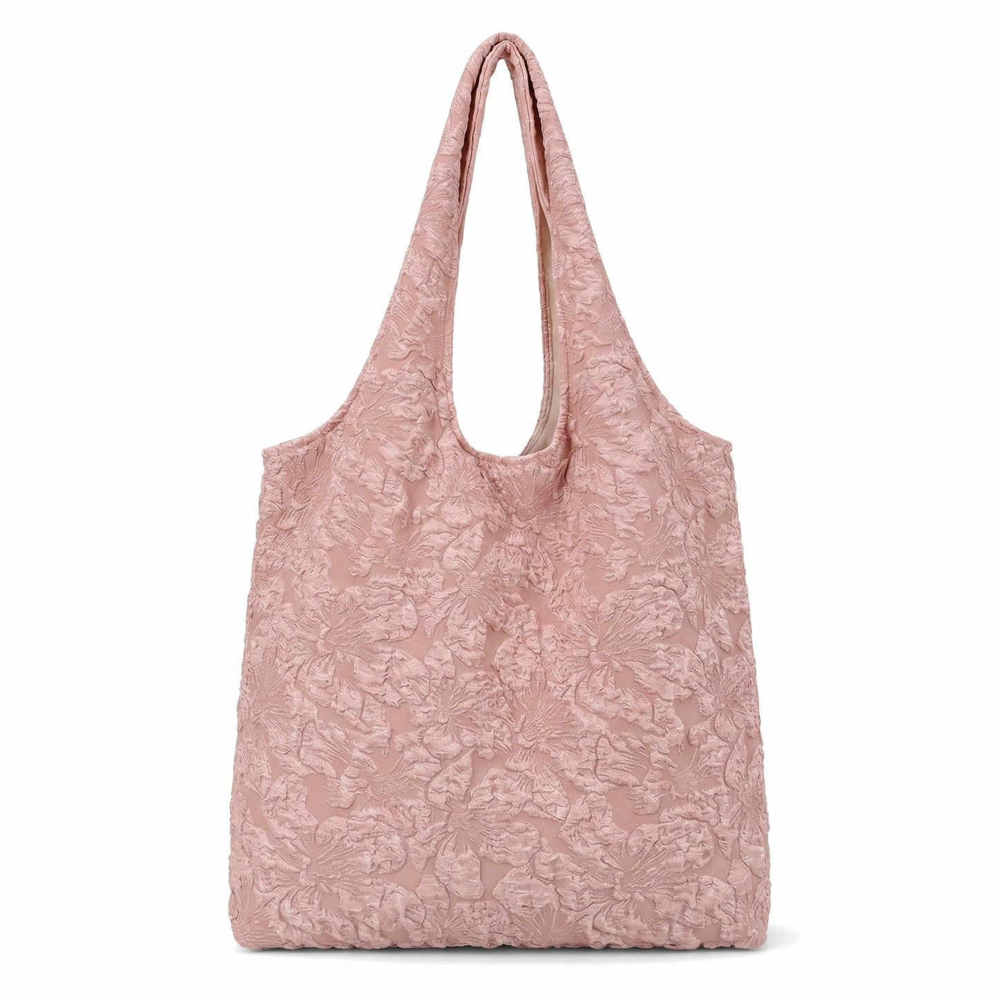 Floral Pattern Shoulder Tote Bags Lightweight Foldable Daily Bag for Women