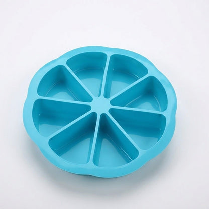 2-Piece Silicone Cake Slice Baking Mold with 8 Compartments