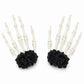 Halloween Skeleton Hand Rose Hair Clips 2pc