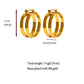 Women's Double Hoop Earrings - 2.2cm Diameter Hoops