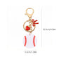 2 Pack Sports Ball Keychains with Gold Tone Clip Ring and Charm Accents