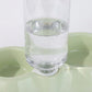 Plastic Double Pet Bowl with Gravity Water Bottle Feeder
