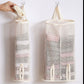 2 Pack Hanging Storage Bags Vertical Organizer Socks Storage for Closet Door Wall Space Saving