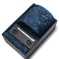 Men's Floral Print Tie Gift Set with Matching Pocket Square Cufflinks and Silver Tie Clip