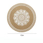 4 Piece Mandala Placemat Set Metallic PVC Heat Resistant Round Table Mats for Dining Table