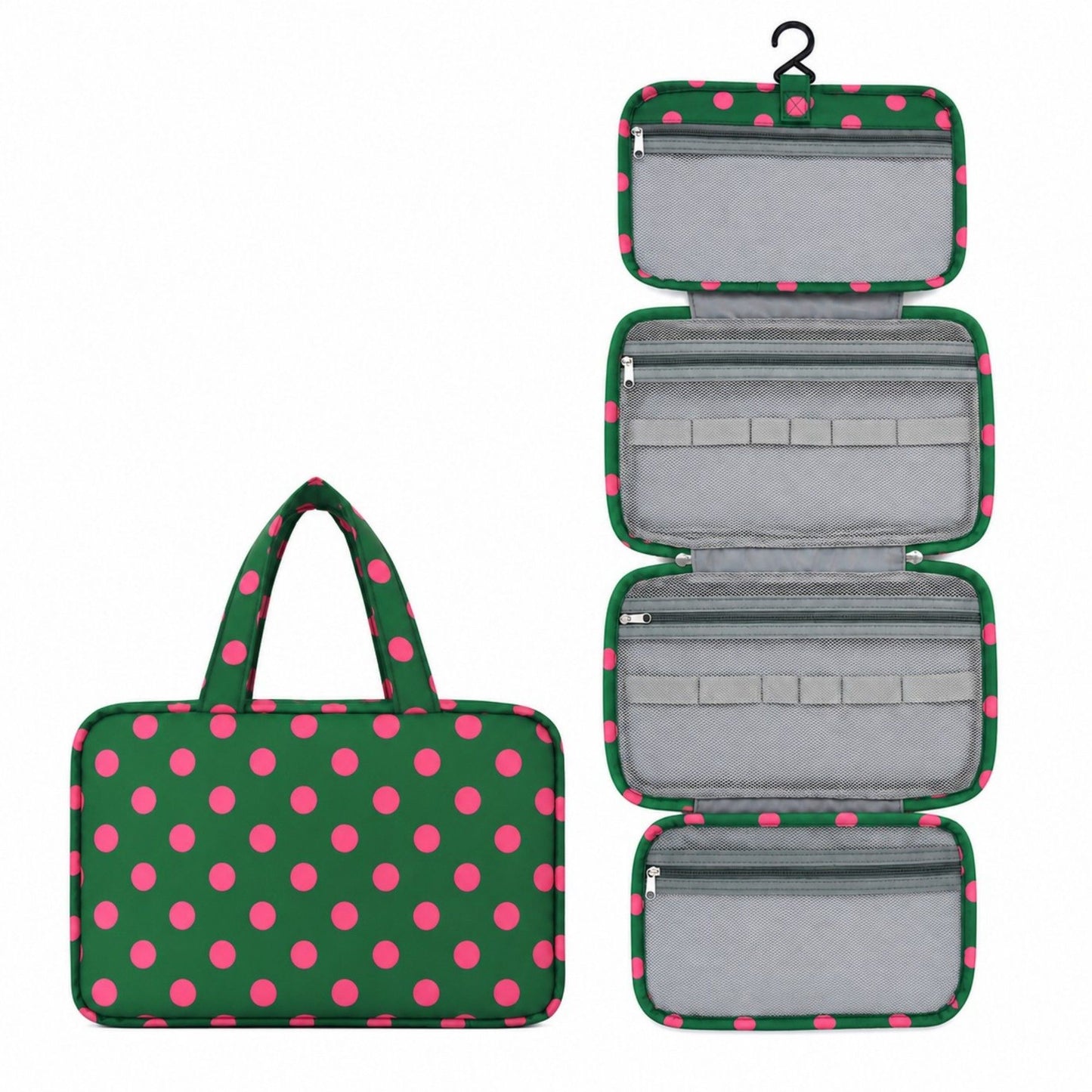 Hanging Toiletry Bag with Hook and Makeup Organizer
