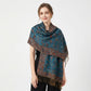 Paisley Scarf with Fringe Trim Soft Wrap Shawl 75*27.5 Inches