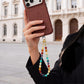 Beaded Wrist Strap with Clasps for Phones and Bags