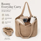 Soft Knit Hobo Tote Bag with Textured Shoulder Strap