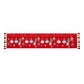 Christmas Ornament Chenille Jacquard Table Runner with Tassels for Holiday Dining Decor