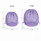 2-Pack Mesh Drawstring Shower Bags, Large and Small Travel Organizer Set