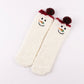 Fuzzy Reindeer Crew Socks 2 Pair US 5-10.5