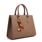2-Piece Dachshund Dog Keychain Bag Charm Clip with Bell and Dangling Charms