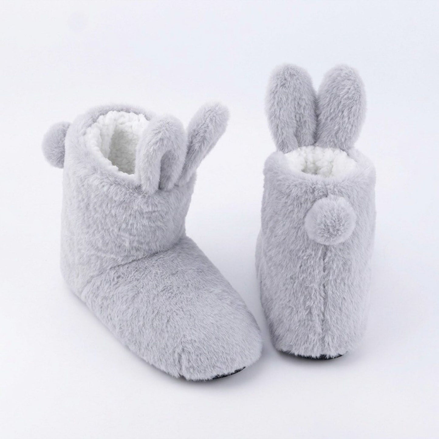Fuzzy Bunny Slipper Boots