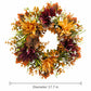 Fall Pumpkin Floral Wreath with Maple Leaves for Front Door Decor