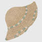 Floral - Embellished Crochet Straw Sun Hat