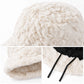 Plush Bucket Hat Soft Fuzzy Teddy Winter Casual Fashion Hat