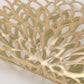4 Piece Set Round Floral Cutout PVC Placemats Heat Resistant Decorative Table Mats