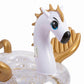 Inflatable Unicorn Pool Float with Glitter Interior and Backrest Durable PVC Water Float for Pool Beach Lake 55x108.2x47.2in