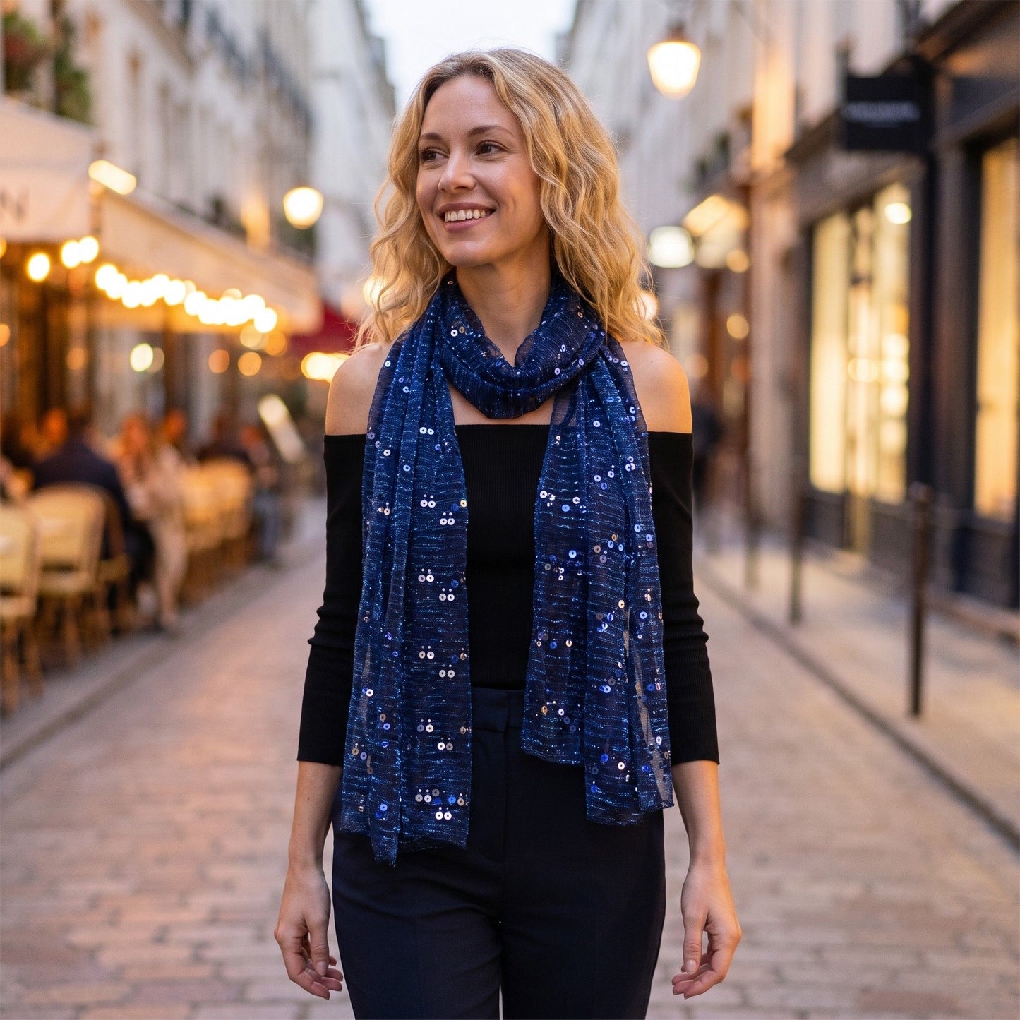Sequin Sheer Scarf Lightweight Sparkly Shawl Wrap