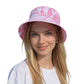 Summer Fisherman Hat Outdoor Travel Tie Dye Bucket Hat with Wide Brim Casual Sun Protection