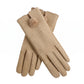 Pom Pom Detail Full Finger Gloves with Soft Textured Finish