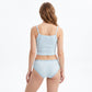 2 Pack Ribbed Lace Trim Bikini Underwear