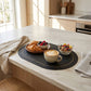 6 Piece Oval Faux Leather Placemat Set Waterproof Heat Resistant Table Mats