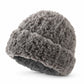 Fuzzy Knit Beanie Hat Soft Plush Cuffed Winter Cold Weather Cap