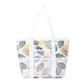 Printed Beach Tote Bag with Mesh Pockets and Shoulder Handles