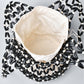 Beaded Bucket Bag with Inner Pouch Open Weave Wooden Bead Shoulder Handbag Lightweight Drawstring Tote