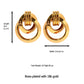 Women's Brass Interlocking Circle Earrings