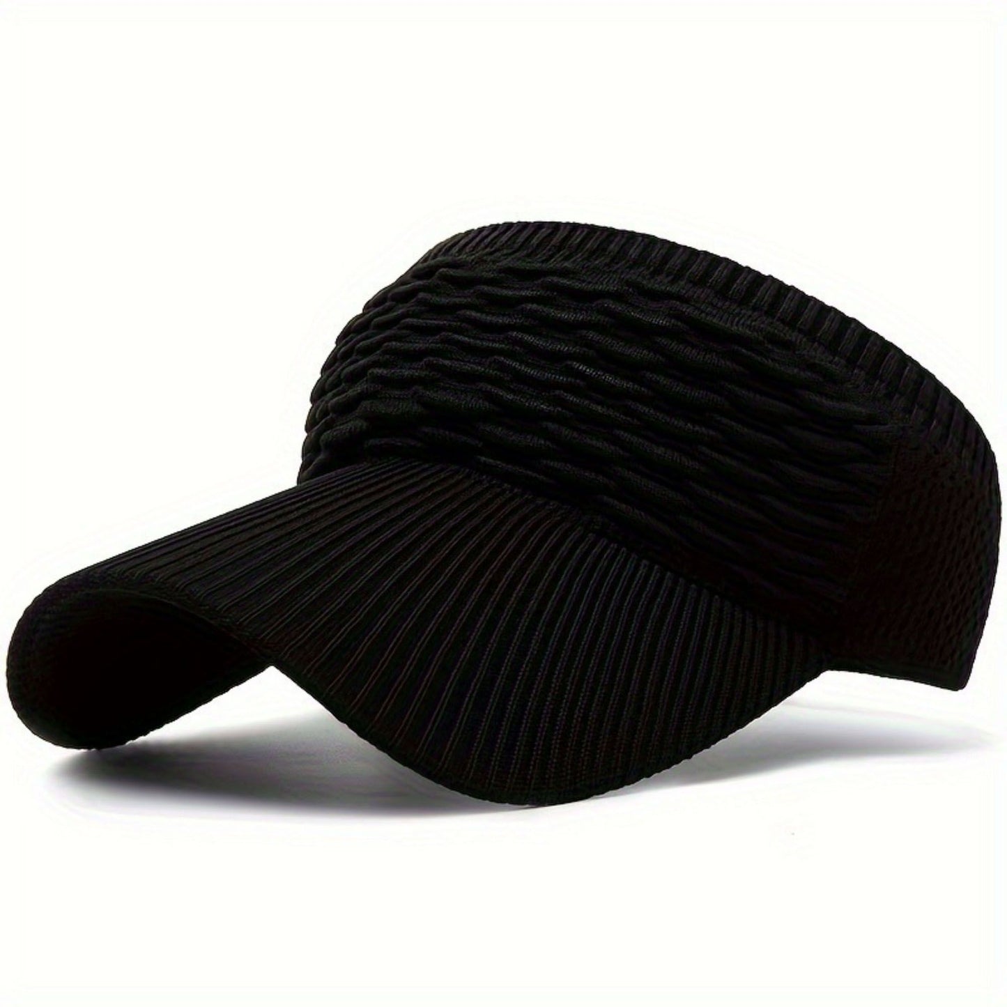 Women's Knit Visor Hat Breathable Stretch Sun Visor Cap Lightweight Athletic Hat