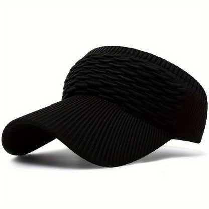 Women's Knit Visor Hat Breathable Stretch Sun Visor Cap Lightweight Athletic Hat