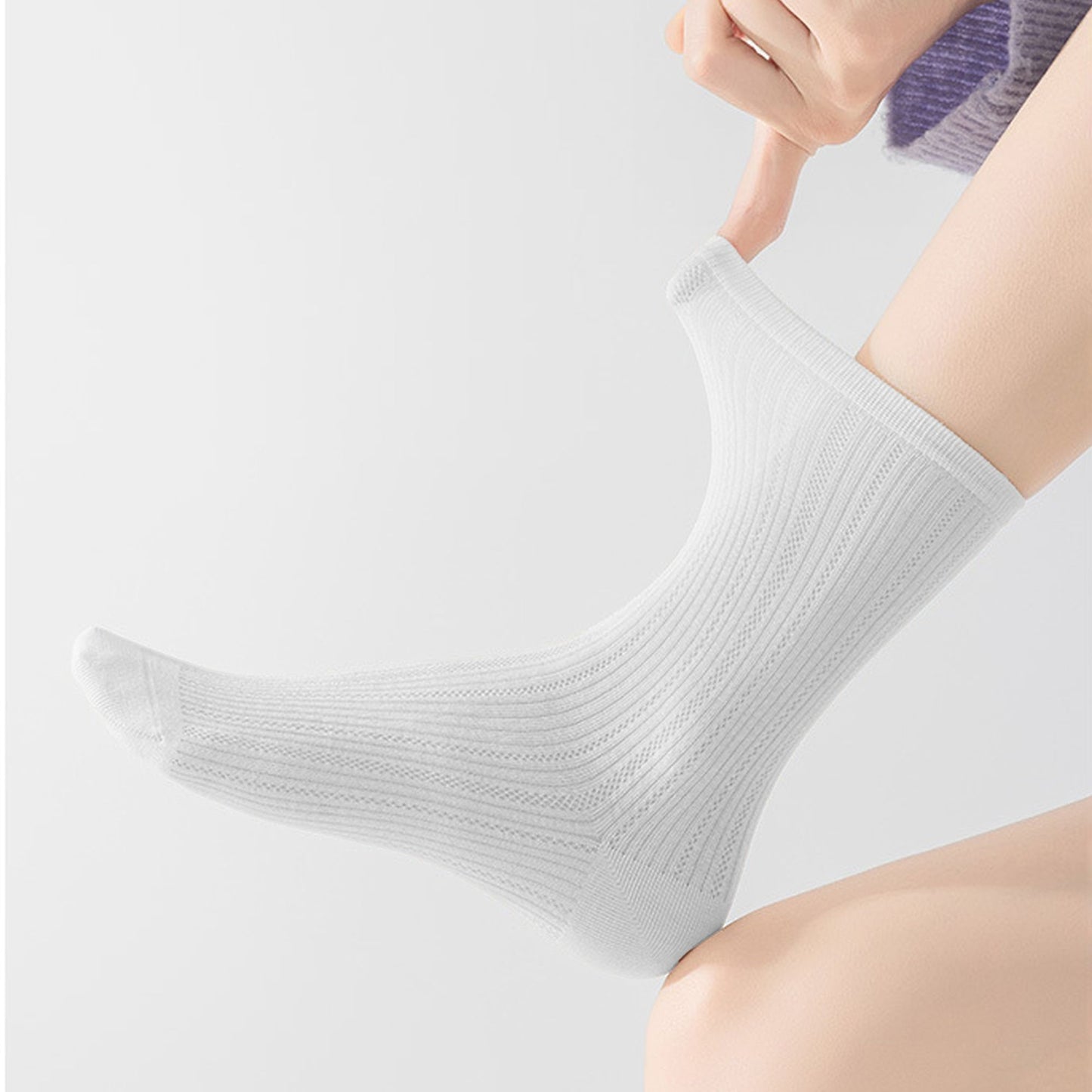 Summer Ribbed Ankle Socks 6Pk