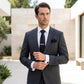 Men's Floral Print Tie Gift Set with Matching Pocket Square Cufflinks and Silver Tie Clip