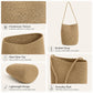 Shimmery Woven Bucket Shoulder Bag Blue Small Crossbody Purse with Braided Strap for Daily Essentials
