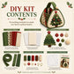 Christmas Santa Quilted Carry Basket DIY Sewing Kit