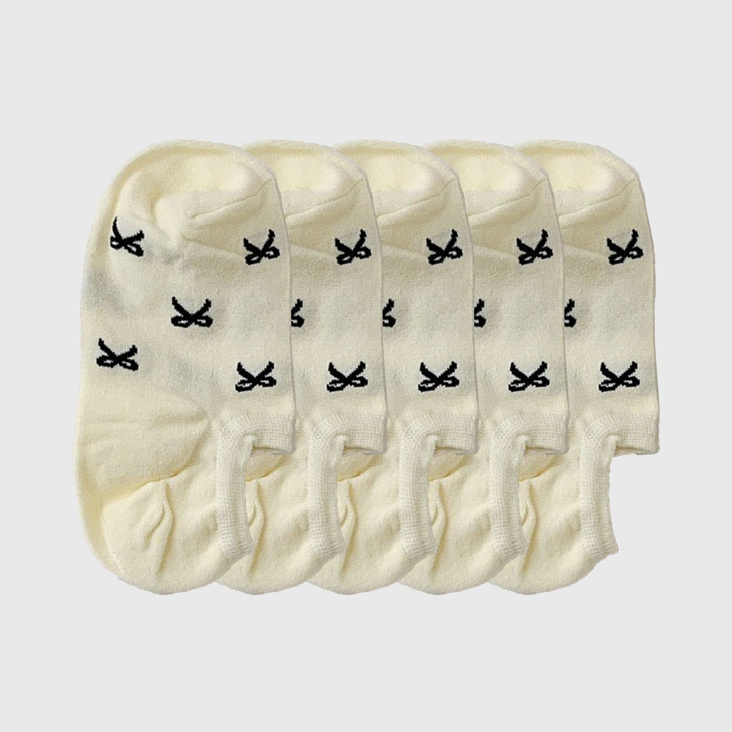 No - Show Liner Socks with Bow Pattern 5Pk