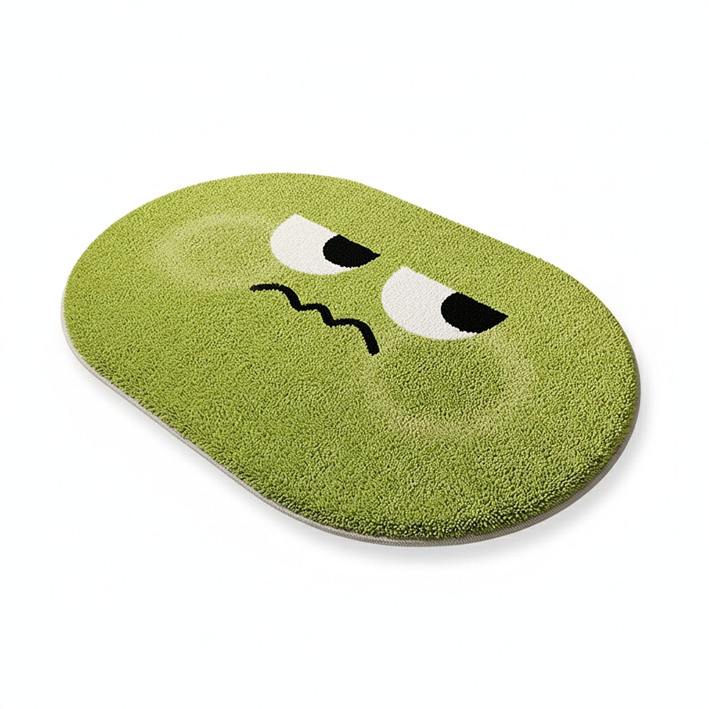 Cute Cartoon Face Tufted Floor Mat Soft Plush Non Slip Backing Decorative Indoor Rug for Entryway Bathroom Bedroom Kids Room