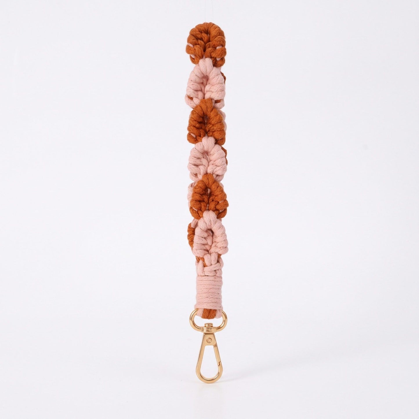 Knotted Macrame Wrist Strap with Swivel Clasp